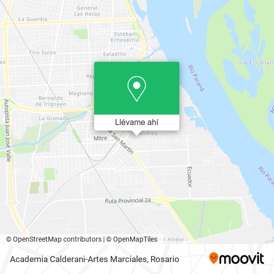 Mapa de Academia Calderani-Artes Marciales