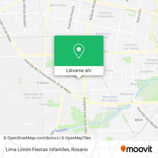 Mapa de Lima Limón Fiestas Infantiles
