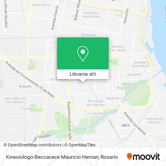 Mapa de Kinesiologo-Beccacece Mauricio Hernan