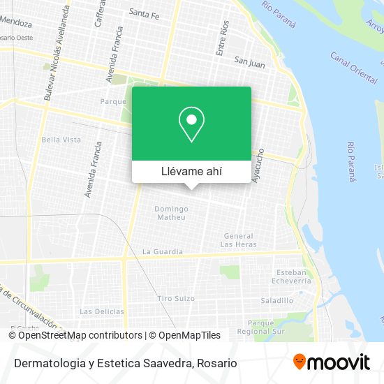Mapa de Dermatologia y Estetica Saavedra