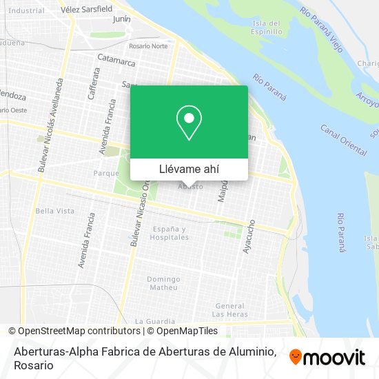 Mapa de Aberturas-Alpha Fabrica de Aberturas de Aluminio