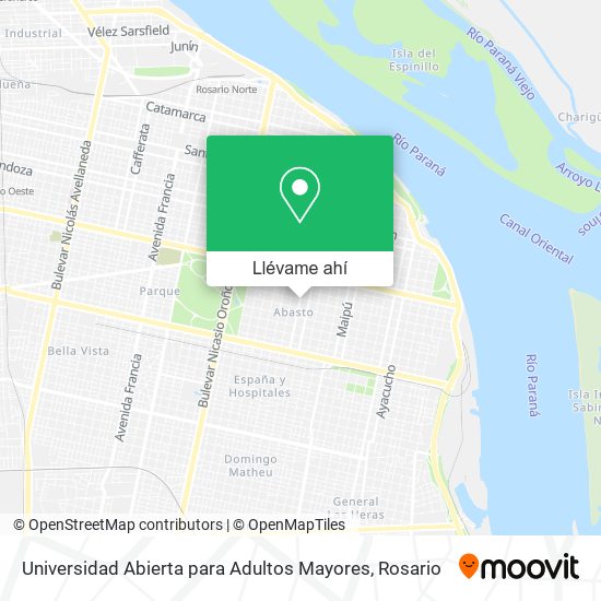 Mapa de Universidad Abierta para Adultos Mayores