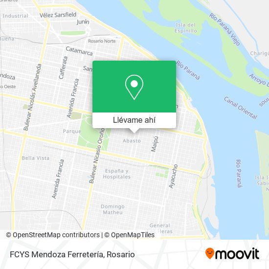 Mapa de FCYS Mendoza Ferretería