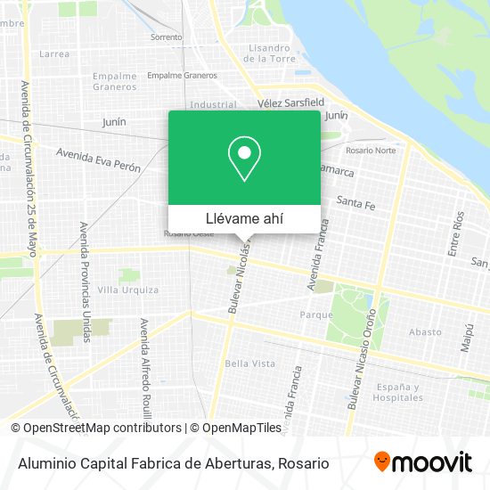 Mapa de Aluminio Capital Fabrica de Aberturas