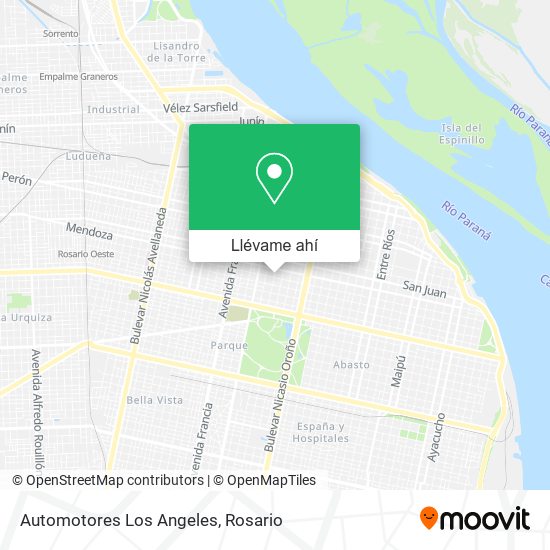 Mapa de Automotores Los Angeles