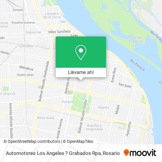 Mapa de Automotores Los Angeles ? Grabados Rpa