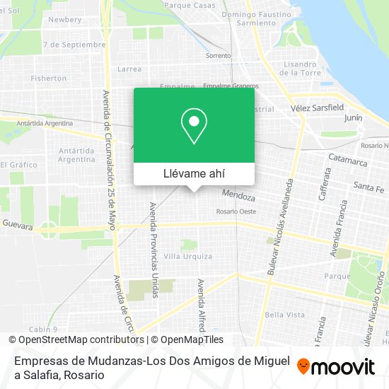 Mapa de Empresas de Mudanzas-Los Dos Amigos de Miguel a Salafia