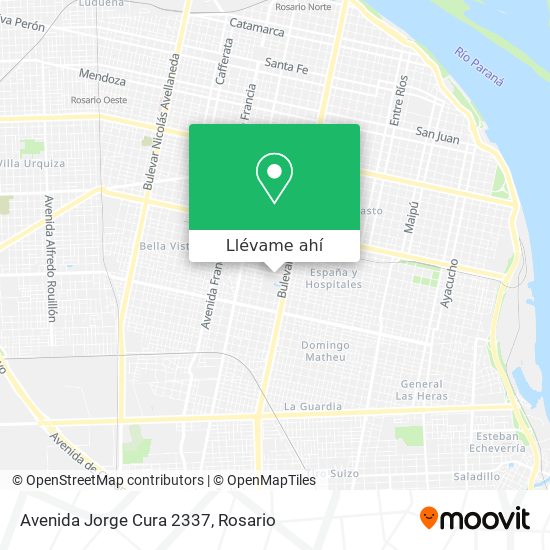 Mapa de Avenida Jorge Cura 2337
