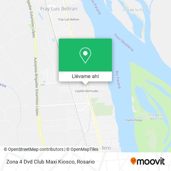 Mapa de Zona 4 Dvd Club Maxi Kiosco