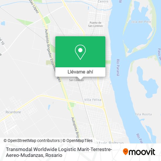 Mapa de Transmodal Worldwide Logistic Marit-Terrestre-Aereo-Mudanzas