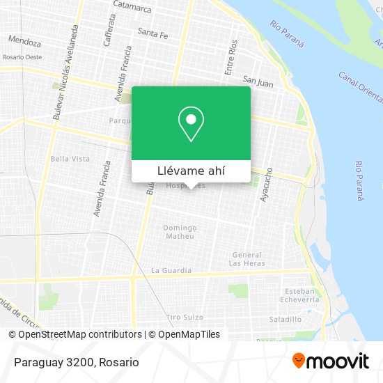Mapa de Paraguay 3200