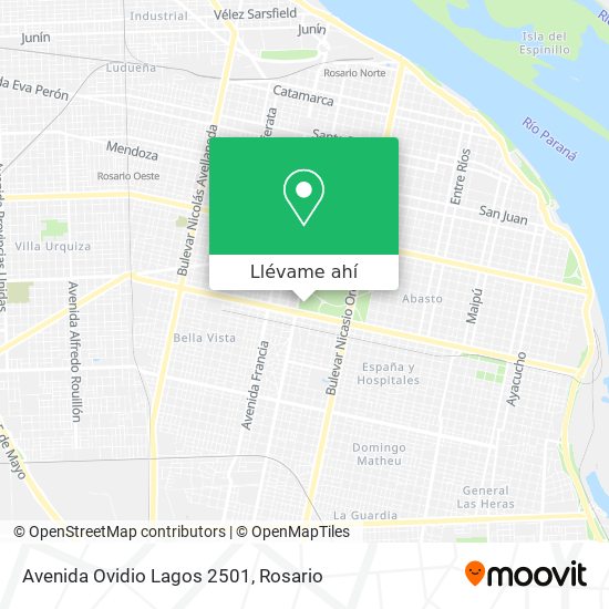 Mapa de Avenida Ovidio Lagos 2501