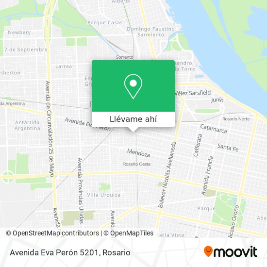 Mapa de Avenida Eva Perón 5201