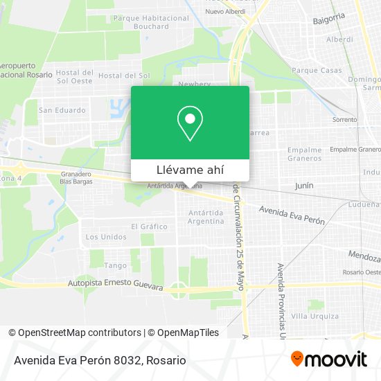 Mapa de Avenida Eva Perón 8032