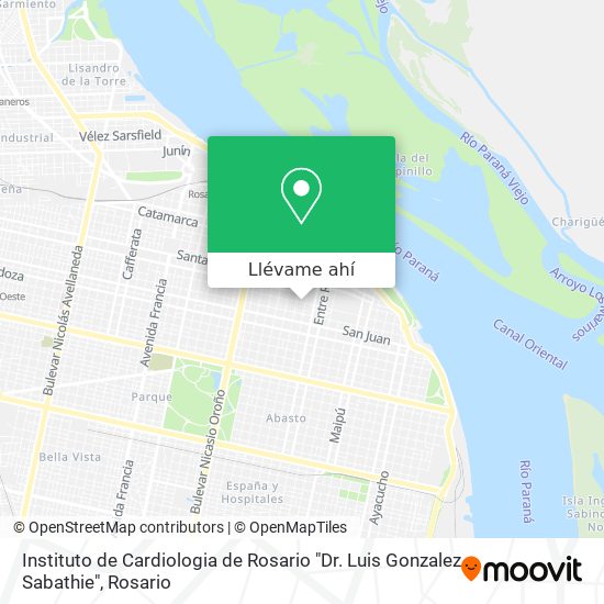 Mapa de Instituto de Cardiologia de Rosario "Dr. Luis Gonzalez Sabathie"