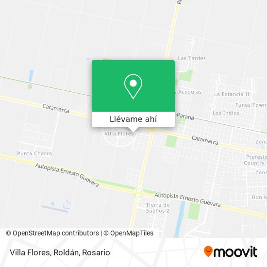 Mapa de Villa Flores, Roldán