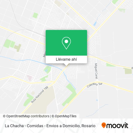 Mapa de La Chacha - Comidas - Envios a Domicilio