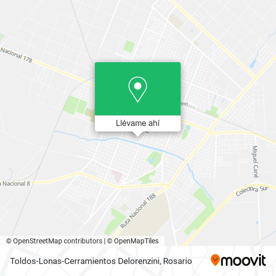 Mapa de Toldos-Lonas-Cerramientos Delorenzini