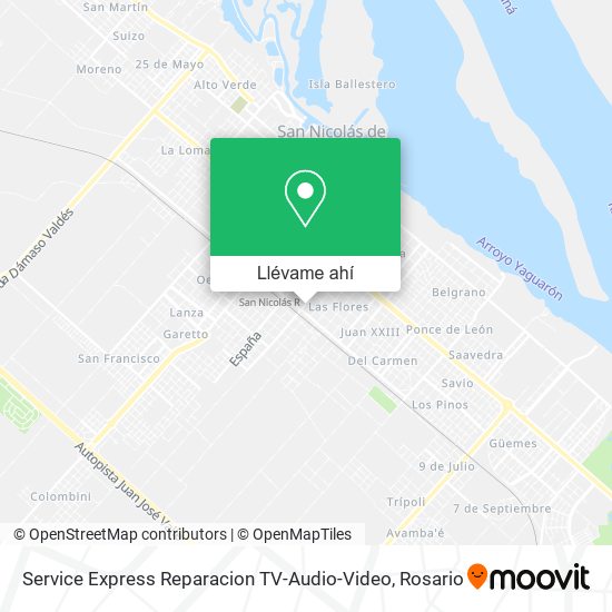 Mapa de Service Express Reparacion TV-Audio-Video