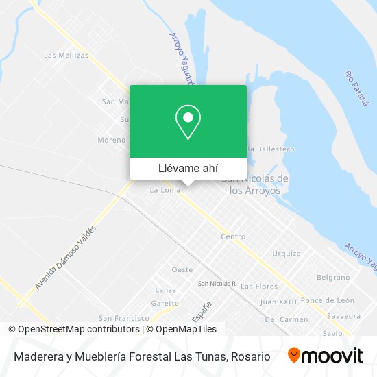Mapa de Maderera y Mueblería Forestal Las Tunas