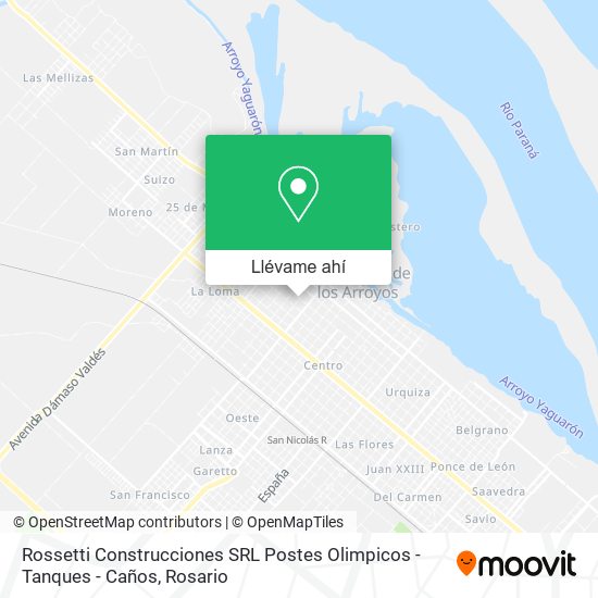 Mapa de Rossetti Construcciones SRL Postes Olimpicos - Tanques - Caños