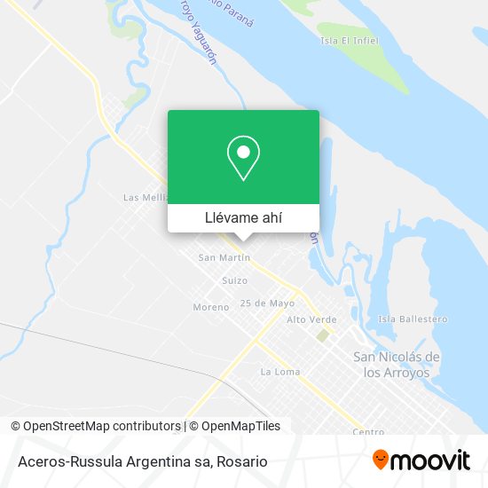 Mapa de Aceros-Russula Argentina sa