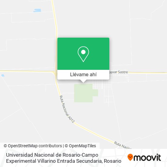 Mapa de Universidad Nacional de Rosario-Campo Experimental Villarino Entrada Secundaria