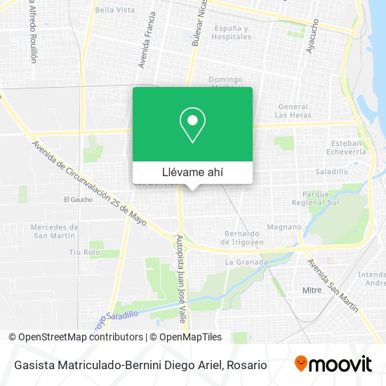Mapa de Gasista Matriculado-Bernini Diego Ariel