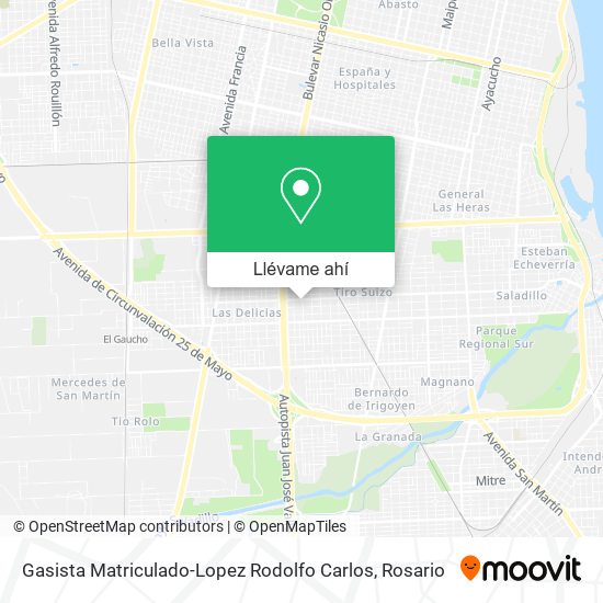 Mapa de Gasista Matriculado-Lopez Rodolfo Carlos