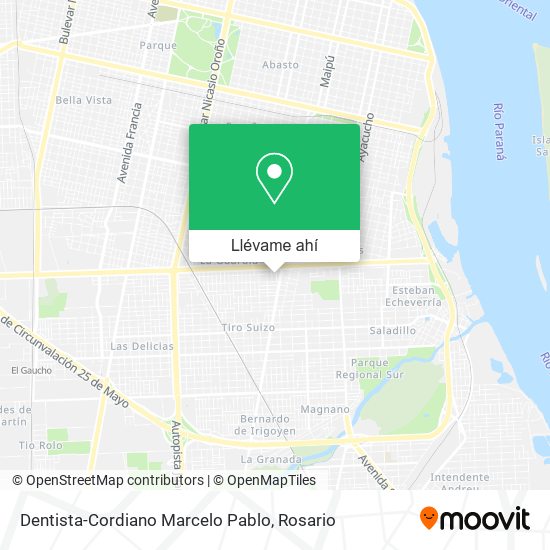 Mapa de Dentista-Cordiano Marcelo Pablo