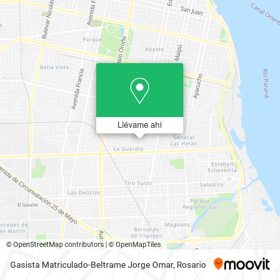 Mapa de Gasista Matriculado-Beltrame Jorge Omar