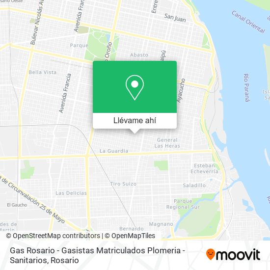 Mapa de Gas Rosario - Gasistas Matriculados Plomeria - Sanitarios