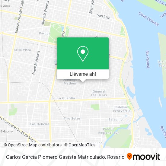 Mapa de Carlos Garcia Plomero Gasista Matriculado