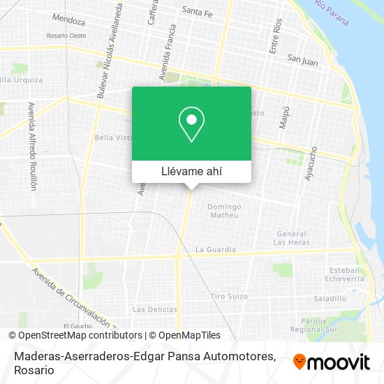 Mapa de Maderas-Aserraderos-Edgar Pansa Automotores