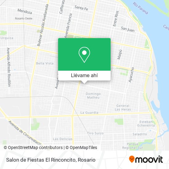 Mapa de Salon de Fiestas El Rinconcito