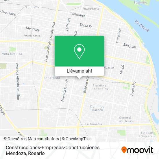 Mapa de Construcciones-Empresas-Construcciones Mendoza
