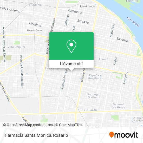 Mapa de Farmacia Santa Monica