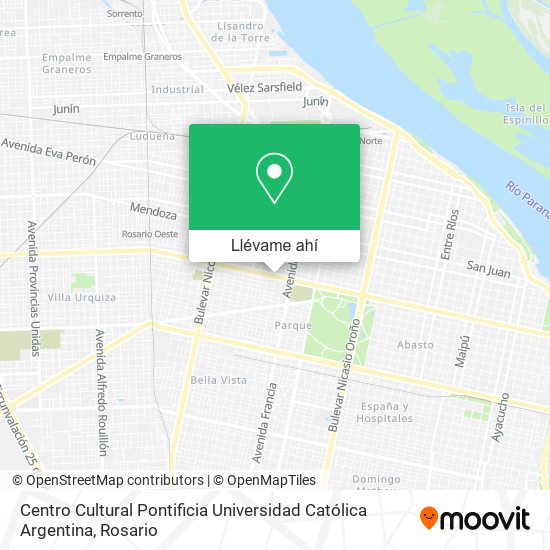 Mapa de Centro Cultural Pontificia Universidad Católica Argentina