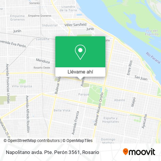Mapa de Napolitano avda. Pte. Perón 3561