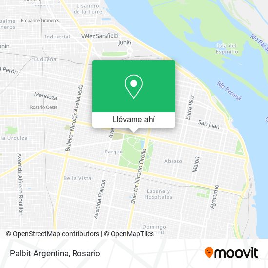 Mapa de Palbit Argentina