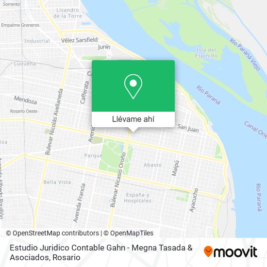 Mapa de Estudio Juridico Contable Gahn - Megna Tasada & Asociados