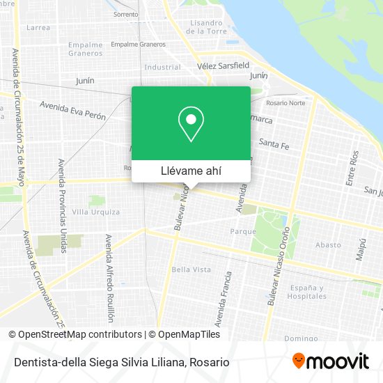 Mapa de Dentista-della Siega Silvia Liliana