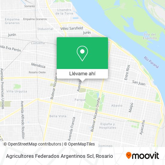 Mapa de Agricultores Federados Argentinos Scl