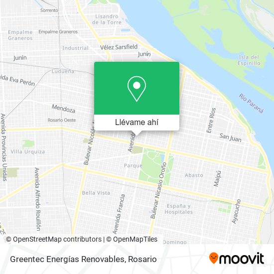 Mapa de Greentec Energías Renovables