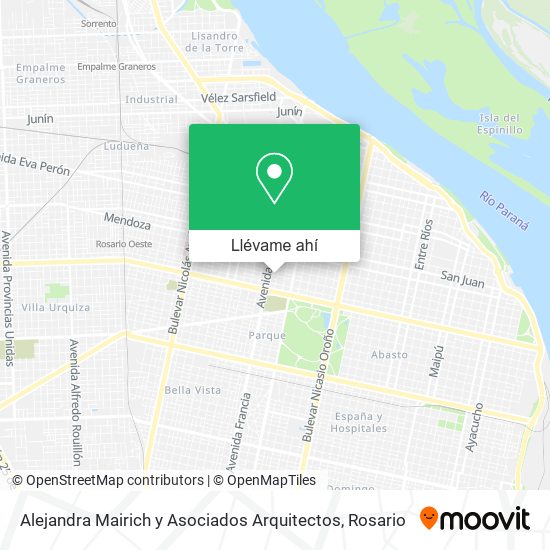 Mapa de Alejandra Mairich y Asociados Arquitectos
