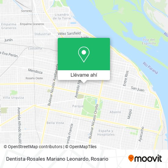 Mapa de Dentista-Rosales Mariano Leonardo