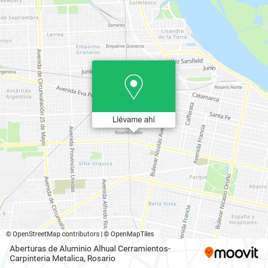 Mapa de Aberturas de Aluminio Alhual Cerramientos-Carpinteria Metalica