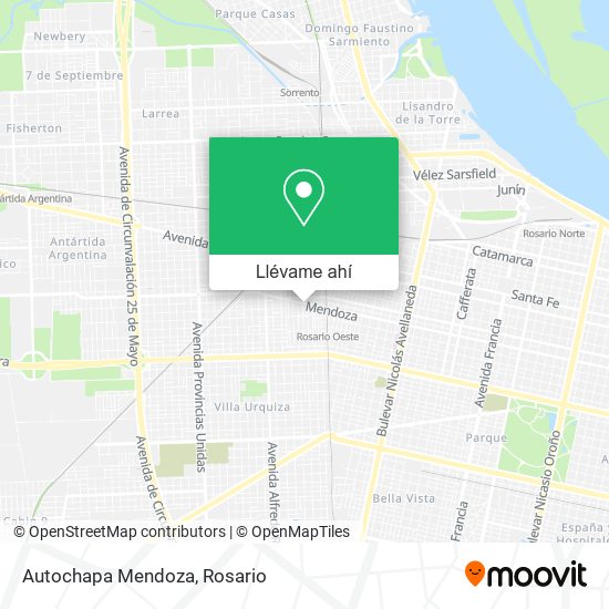 Mapa de Autochapa Mendoza