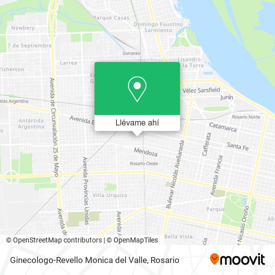 Mapa de Ginecologo-Revello Monica del Valle