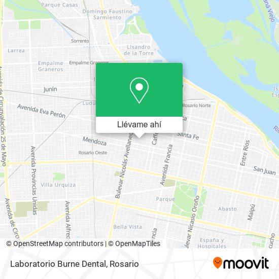 Mapa de Laboratorio Burne Dental